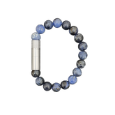 Les Fines Lames Punch Bracelet STEEL SODALITE 10mm Medium